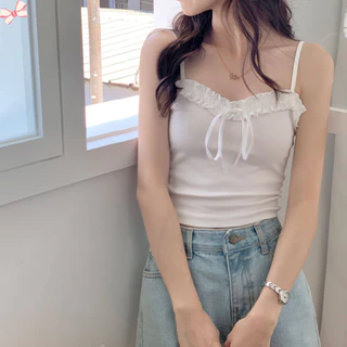 Áo Crop Top Y2k Thẩm Mỹ In Ren Corset Top 2024 Mùa Hè Ngọt Ngào Dễ Thương Gợi Cảm Xe Tăng Top Người Phụ Nữ Quần Áo