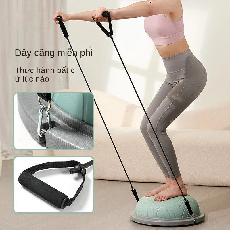 Bóng tốc độ sóng 58cm Bóng tập yoga Pilates tại nhà Bóng cân bằng hình bán nguyệt dày lên chống cháy nổ Thiết bị phụ trợ tập yoga giảm cân