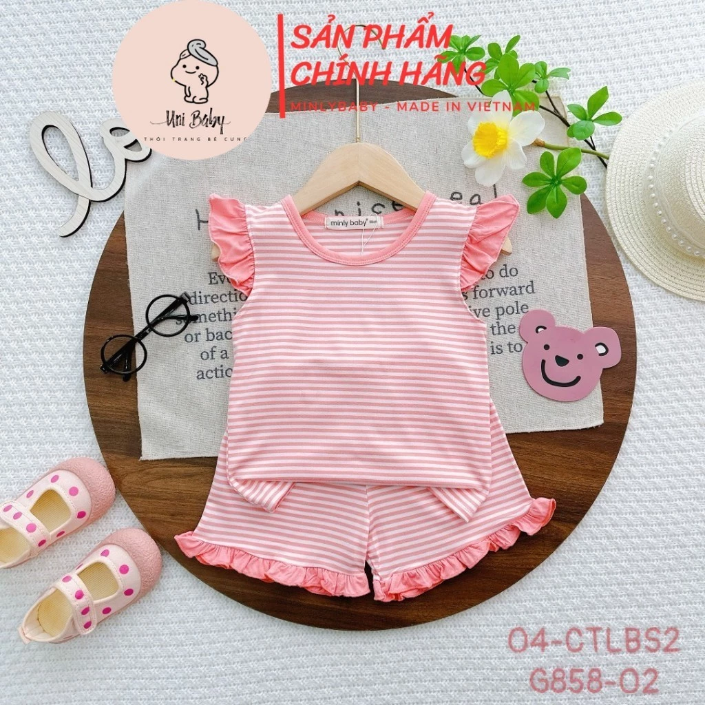 [9-30kg] Đồ bộ bé gái, bộ quần áo bé gái thun lạnh Minlybaby chính hãng size đại - Unibaby - CTLBS