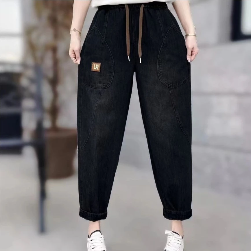 Quần Jeans Baggy lưng chun co giãn, tôn dáng mặc thoải mái