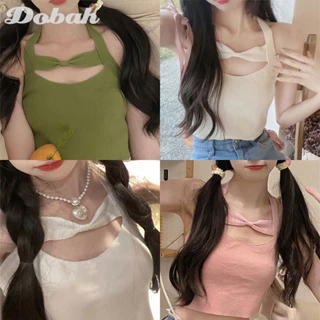 Dobah Sweet hot girl dây treo cổ nữ mặc ngoài gợi cảm thuần khiết khao khát áo vest không tay