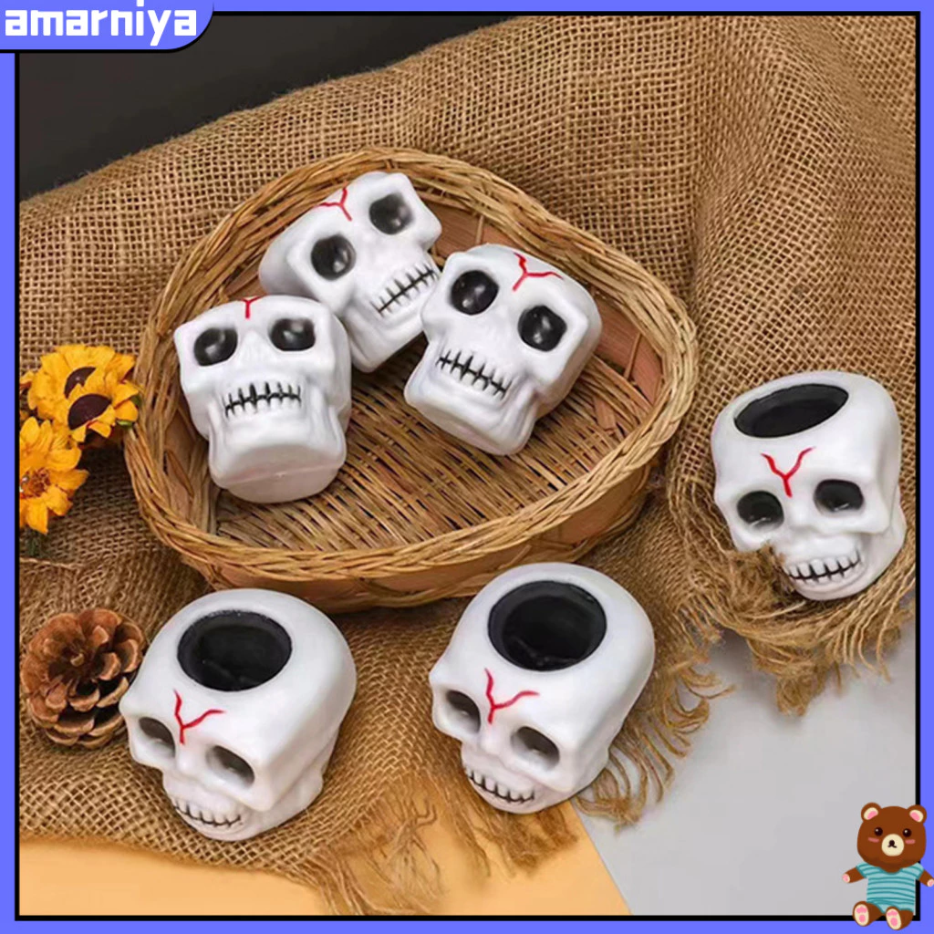 Amar Halloween Đồ Chơi Giải Nén Linh Hoạt Phục Hồi Nhanh Nhựa Mềm Giảm Căng Thẳng Dễ Thương Và Ngộ nghĩnh Đồ Chơi Lừa Halloween Sáng Tạo Đồ Chơi Đầu Lâu Bóp Thần Tài Đồ Chơi Quà Tặng Trẻ Em