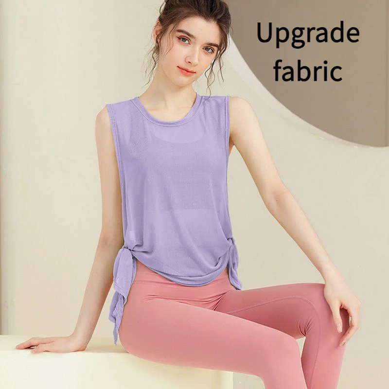 [Xxs-l] Kejoy Yoga Mặc Vest Cả Hai Bên Khe Thể Thao Ngoài Trời Quần Áo Nữ Phong Cách Mới SY-A064