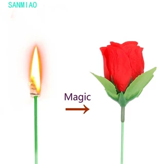 Sanmiao Torch to Rose Magician Ngọn lửa bất ngờ Xuất hiện hoa ảo thuật Thủ thuật thần bí Lửa vui vẻ Quà thay đổi hoa hồng ma thuật