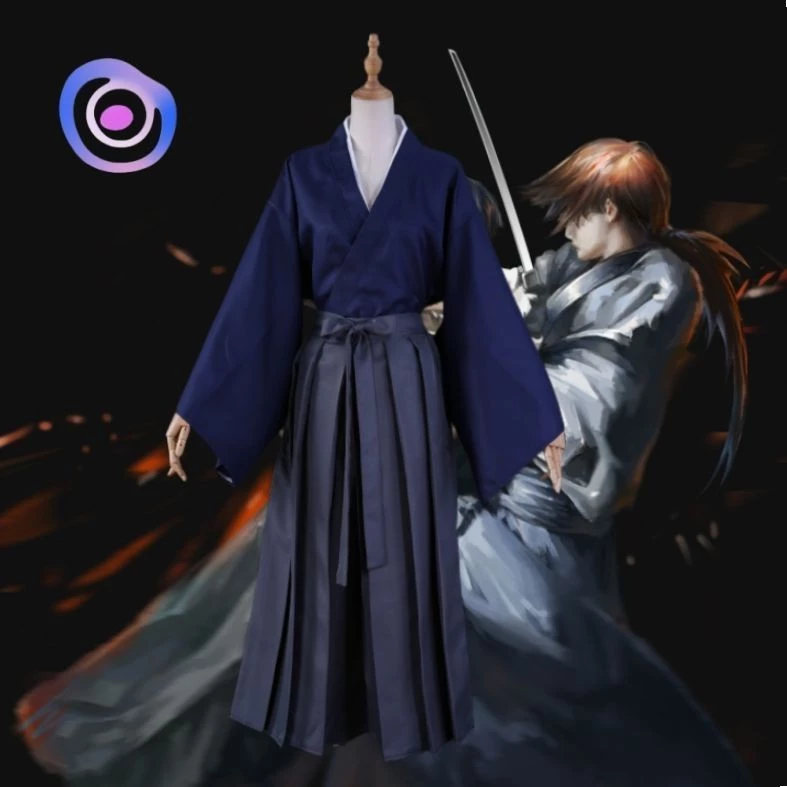 Rocker Kenshin Hiimura Kenshin Vẽ Thanh Kiếm cosplay Kimono Kendo Phù Hợp Với Anime Triển Lãm Trang Phục Phù Hợp Với cos Phù Hợp Với