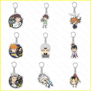 Bx Haikyuu!! Móc Khóa Anime Móc Khóa Acrylic Dễ Thương Túi Mặt Dây Chuyền Hoạt Hình Hinata Shouyou Kozume Kenma Quà Tặng