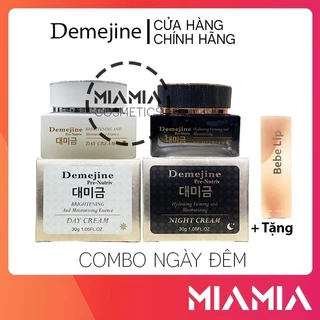 [Tặng Son Môi] Combo Kem Face Ngày + Face Đêm Demejine Phiên Bản Mới Hỗ Trợ Dưỡng Trắng Mờ Thâm Nám