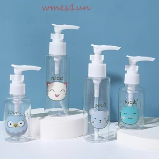 Bình xịt hoạt hình WMES15H, Hộp đựng mỹ phẩm Mini dễ thương, Lọ mẫu 30-100ml Xịt lỏng trong suốt có thể đổ lại Chai nước hoa du lịch