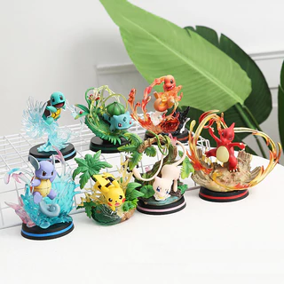 Mô Hình Pokémon Pikachu, Charmander, Bulbasaur, Squirtle Cao 14cm Siêu Đẹp, Mô Hình Trang Trí Decor, Bộ Sưu Tập Nhân Vật