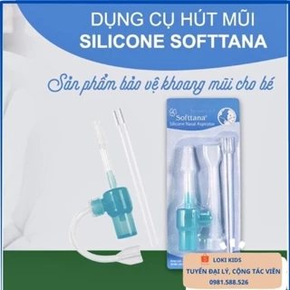 Dụng cụ hút mũi đầu mềm Silicone SOFTTANA an toàn bé, Chăm sóc mũi họng cho bé - Loki Kids