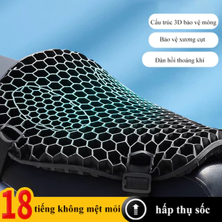 Đệm ghế xe máy Gel 3D Đệm Lót Yên Xe Máy Tấm đệm lót yên xe máy Đệm gel tổ ong 3D Lót yên xe máy chống trượt thoáng khí thoải mái