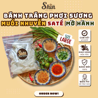 Bánh Tráng Muối Nhuyễn Phơi Sương Mỡ Hành Tắc túi Zip L