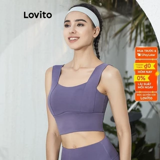 Áo lót chống sốc đồ tập yoga nữ ngực thể thao Lovito chống sốc L02038 (Tím / Đen / Xanh lam / Hồng)