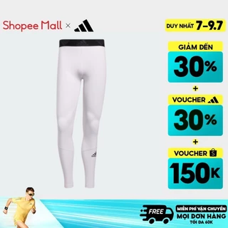 [7-9.7-VOUCHER 30%]adidas Tập luyện Quần bó dáng dài Techfit Nam trắng GL9874