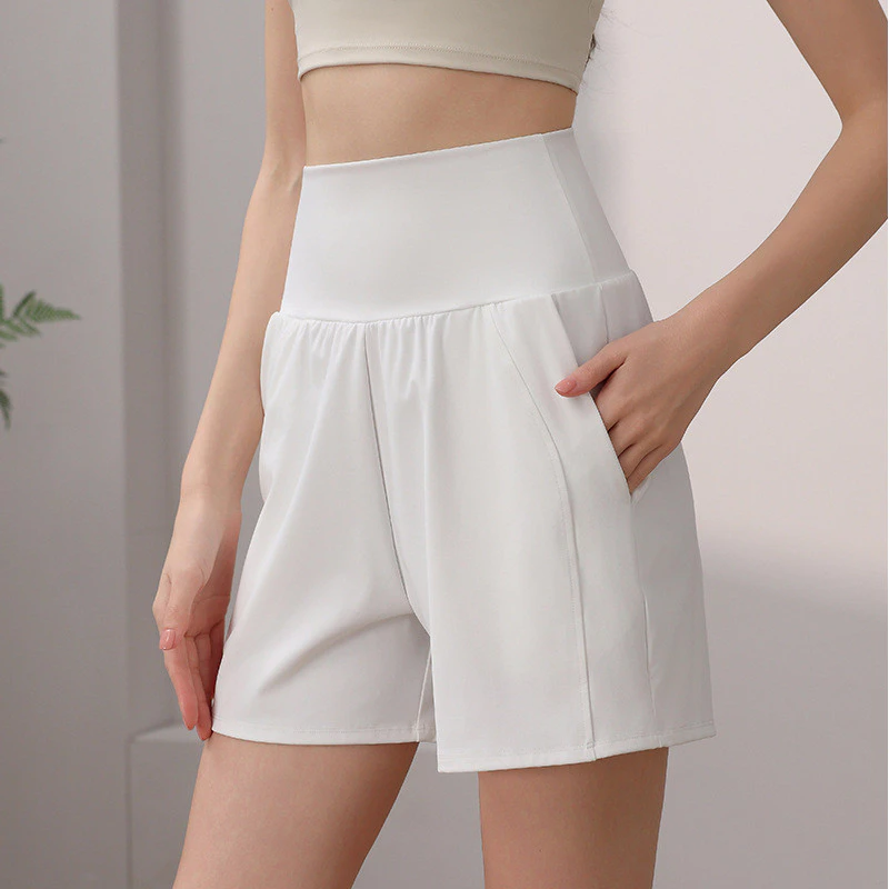 Wmuncc 2026 Nylon Yoga Thể Thao Quần Short Nữ Eo Cao Bụng Slinking Chạy Bộ Tập Thể Dục Quần Đi Xe Đạp