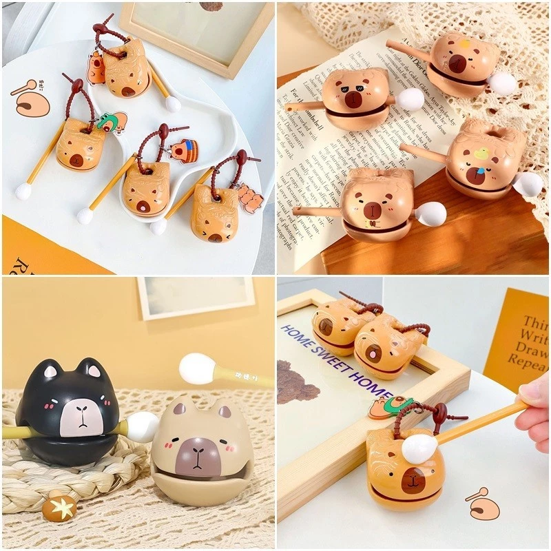 Dễ Thương Capybara Cá Bằng Gỗ Ins Sáng Tạo Nhạc Cụ Gõ Dễ Thương Đồ Chơi Để Giảm Báo Chí