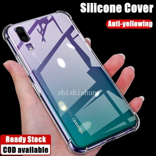 Dành Cho Huawei P20 EML-L29 L09 L29C L09C Ốp Lưng Silicon Mềm Trong Suốt Gel Cao Su Jelly Chống Sốc Bốn Góc Chống Rơi Bao