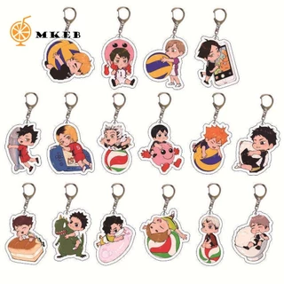 Mkeb Haikyuu Keychian Phụ Kiện Chìa Khóa Anime Chất Lượng Cao Haikyuu Móc Khóa Acrylic Móc Khóa Xe Móc Khóa Bóng Chuyền Cậu Bé