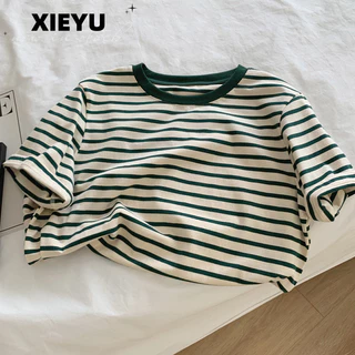 XIEYU áo phông áo thun nữ croptop baby tee phổ biến xu hướng Thể thao Vintage WTX24401U2 19Z240508