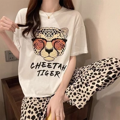 Bộ Đồ Ngủ Ins Mùa Hè Cô Gái Dễ Thương Snoopy Tay Ngắn In Hình Toàn Bộ Quần Size Lớn Thường Ngày Ngoài Trời Mặc Đồ Gia Đình Phù Hợp Với