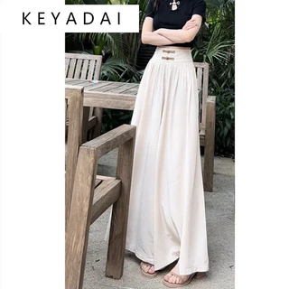 KEYADAI quần ống rộng Quần Túi Hộp Popular Korean cozy Fashion WFK2440PLR 16Z240416