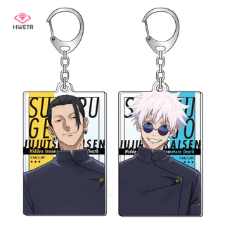 Hwetr Jujutsu Kaisen Anime Nhân Vật Gojo Satoru Geto Suguru Cosplay Acrylic Móc Chìa Khóa Fushiguro Toji Nhân Vật Móc Khóa Trang Trí Mặt Dây Chuyền Mới