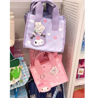 Sanrio Cinnamoroll Kuromi Melody Vuông Bento Túi Hoạt Hình Dễ Thương Cầm Tay Hộp Cơm Trưa Túi Nhỏ Và Nhẹ Túi Bảo Quản Mùa Xuân Đi Chơi / Ngoài Trời Túi Bento