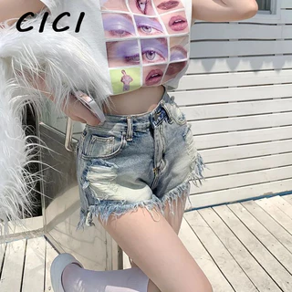 CICI quần short nữ quần đùi nữ jean Thanh lịch Durable Korean Phong cách WLK2440UHS 17Z240426