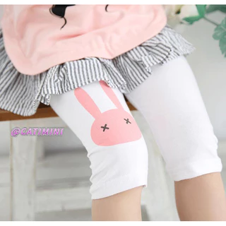 Quần mùa hè trẻ em CATIMNI Quần legging cotton bé gái hoạt hình thỏ in quần short