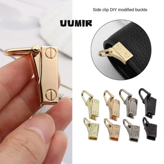 UUMIR 1 Cặp Móc Treo DIY Nút Kẹp, Không Đục Lỗ Không Phai Màu Túi Chuyển Đổi Kẹp Bên, Khóa Kết Nối Ví Có Thể Tháo Rời Bằng Kim Loại