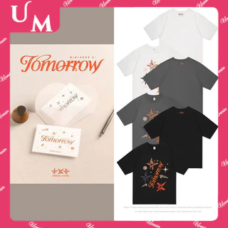 2024 Kpop TXT 2024 Album TOMORROW Cotton Plus Size Áo nam Nữ Xu Hướng Thời Trang Rời In Hình Sinh Viên Tay Ngắn Hàng Đầu