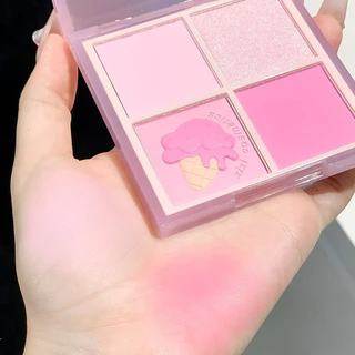 Xixi Bốn Màu Blusher Làm Sáng Đường Viền Sức Sống Cô Gái Hàng Ngày Matte Rouge Chống Nước Trang Điểm Tinh Tế Dung Tích Cao