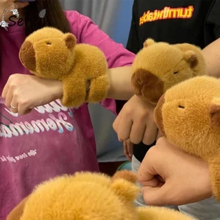 Serein Capybara Đồ chơi sang trọng, Dây đeo cổ tay động vật hoạt hình Vòng tay tát động vật, Vòng vỗ tay Huggers Đồ chơi tát