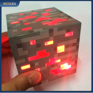 Nicoleu | Đồ chơi đèn LED quặng kim cương vuông phát sáng Minecraft làm quà tặng Giáng sinh