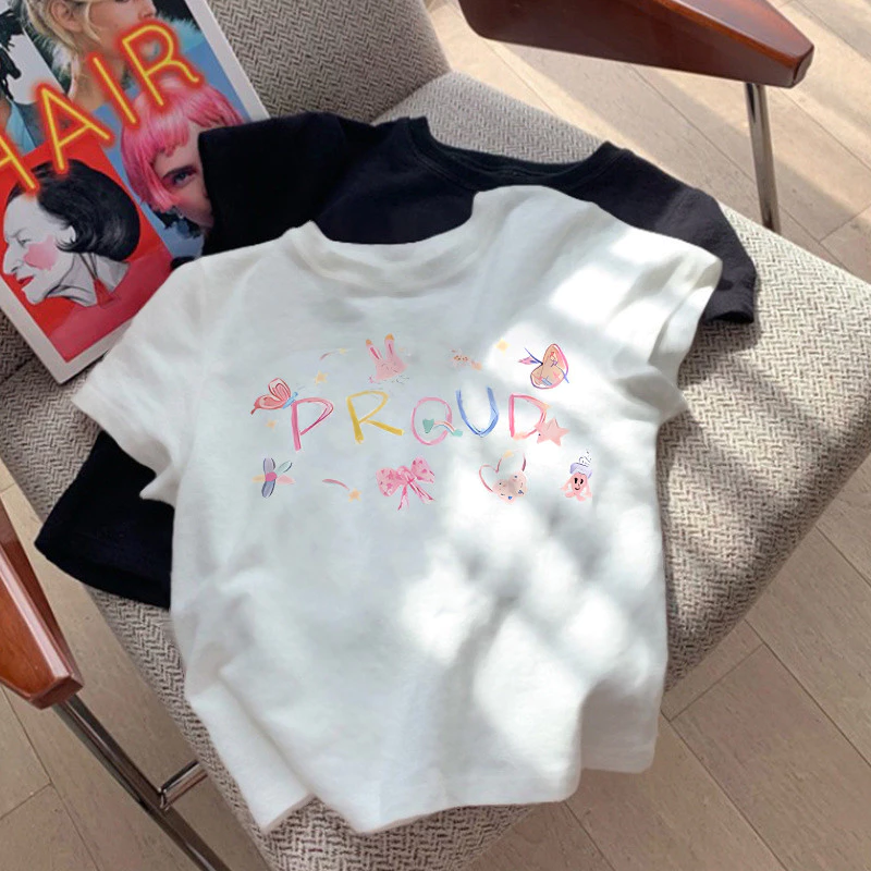 Áo thun áo baby tee NBOT Raglan Bươm bướm áo thun paris rabbit town áo paris hồng local brand 100% cotton-Y1323 20240615