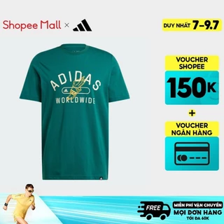 adidas Phong cách sống Áo Thun Graphic Collegiate Nam màu xanh lá IZ1169