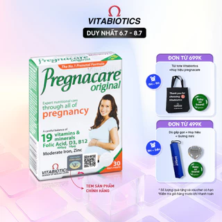 Viên Uống Cho Phụ Nữ Mang Thai Và Cho Con Bú Vitabiotics PREGNACARE ORIGINAL Bổ Sung Vitamin & Khoáng Chất Hộp 30 Viên