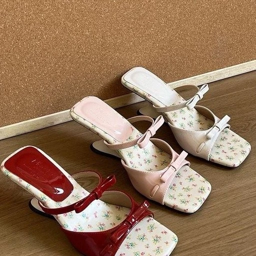 Giày Wedge Slip-On mũi vuông kiểu Hàn Quốc, PU chống trượt, bền, thời trang mùa hè cho phụ nữ, dép đi trong nhà, giá bán buôn tại nhà máy