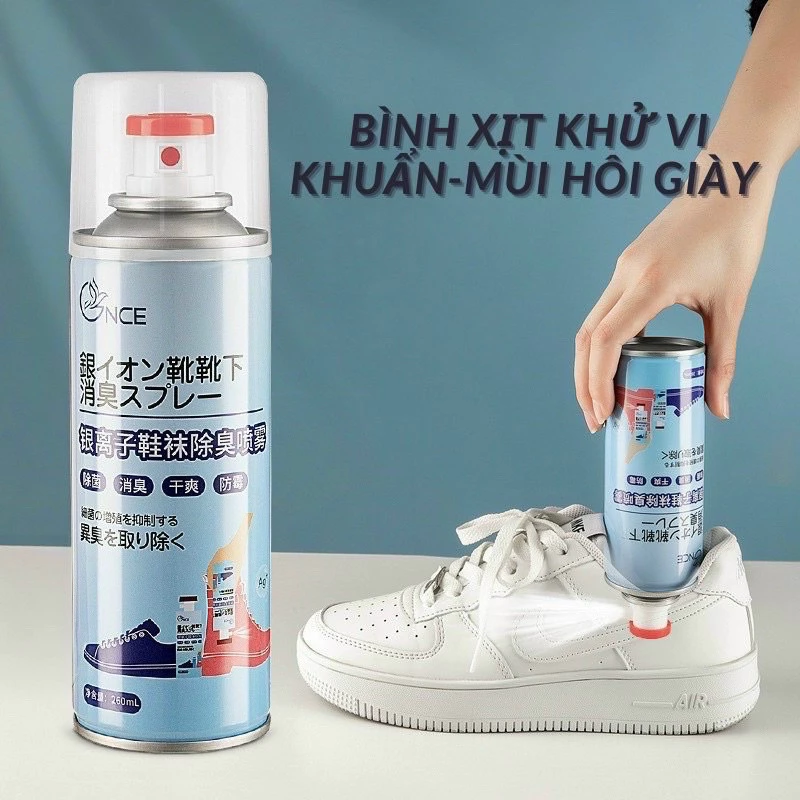 Combo 3 Chai Xịt Khử Mùi Giày Dép NaNo Bạc, Chai Xịt Khử Mùi Hôi Chân Nhật Bản Gia Dụng Số 1 Việt Nam