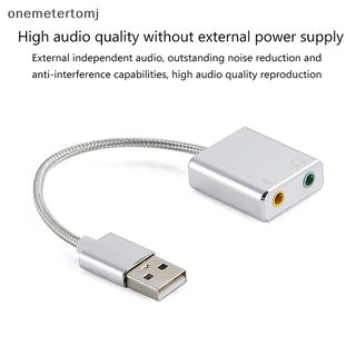 Onemetertomj Chất Lượng Cao Bên Ngoài Thẻ Âm Thanh USB 3.5 Mm Bộ Chuyển Đổi Âm Thanh Tai Nghe Micro Card Âm Thanh Cho MacBook Máy Tính Laptop PC EN