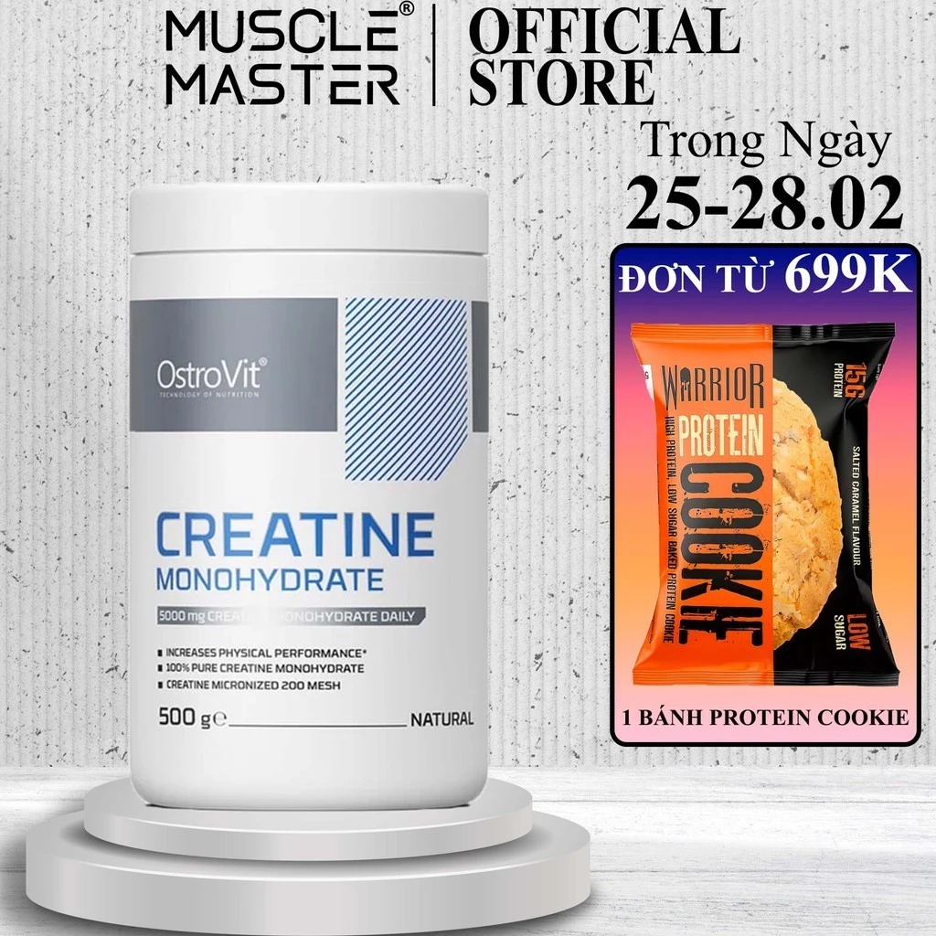 [Đã Bán 5,6k] Thực Phẩm Bổ Sung Tăng Sức Mạnh Ostrovit Creatine 100 Lần Dùng