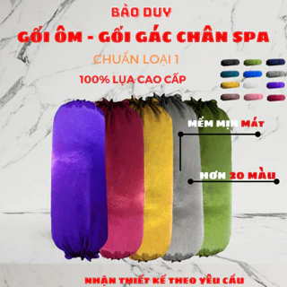 GỐI GÁC CHÂN SPA CHẤT VẢI LỤA Mềm Cao Cấp Gối kê chân spa ruột gối bông bi Hàn Quốc đàn hồi, mềm mại