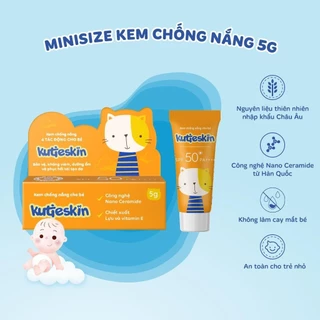 (Hàng tặng không bán) Kem chống nắng cho bé Kutieskin 5g SPF 50 PA++++