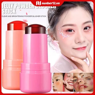 ADMD Makeup Blush Stick Lip Tinted Cooling Water Jelly Tint 3-in-1 Facial Cheek Stick Dưỡng ẩm Flash Lip Gloss Trang điểm mắt Face Rouge Lasting Brightens (number12.vn.)