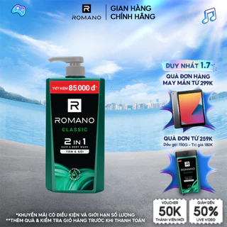 Tắm gội 2 trong 1 Romano 2in1 900g Classic