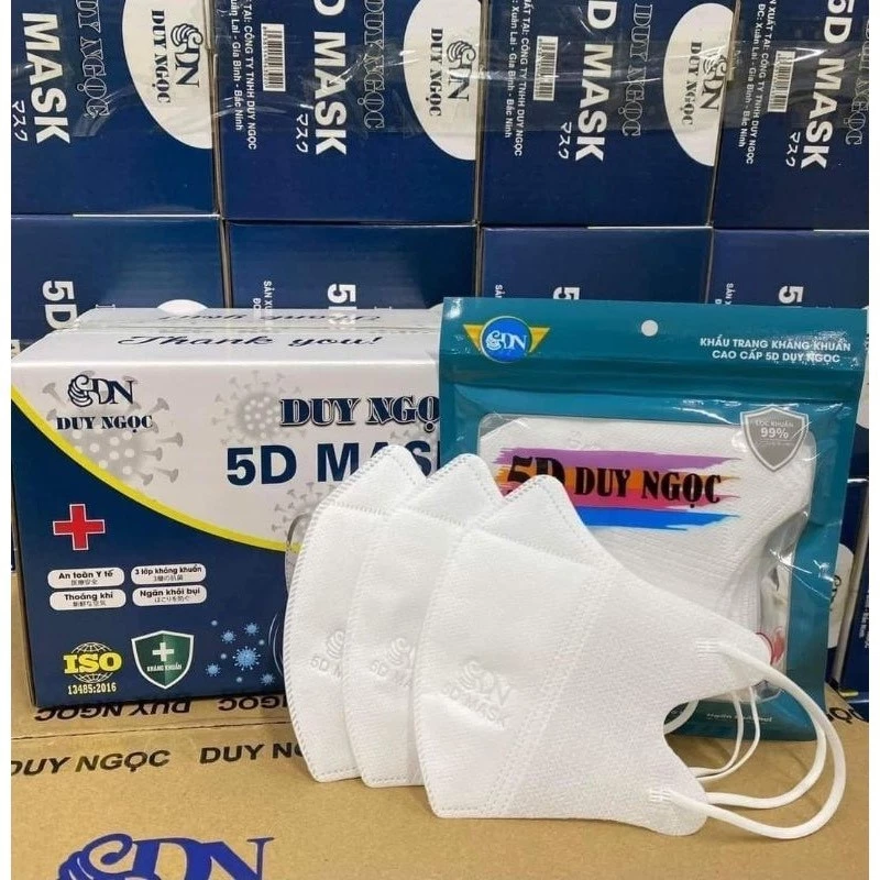 [Chính hãng] 100 Khẩu Trang Y Tế 5D Duy Ngọc, Khẩu Trang Kháng khuẩn, Chống Tia UV Gia Dụng Số 1 Việt Nam