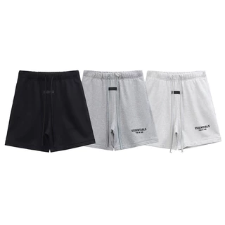 Thời TRANG 4F6G Nam Nữ Quần Ngắn Cotton Lấp Lánh Chữ Đen Quần Short Rời Thường Ngày