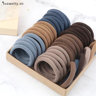 Roswetty 50 Cái / bộ Nữ Bé Gái Dây Buộc Tóc Cơ Bản 4cm Màu Trơn Đơn Giản Dây Buộc Tóc Co Giãn Phụ Kiện Tóc Đuôi Ngựa Giá Đỡ vn