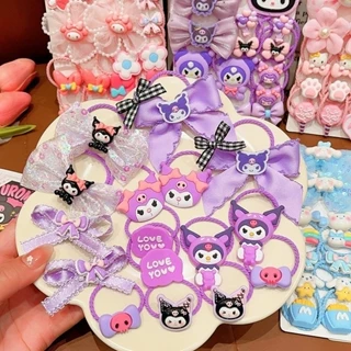 18 Chiếc Sanrio My Melody Kuromi Cinnamoroll Series Kẹp Tóc Hoạt Hình Dễ Thương Sang Trọng Vuốt Tóc Kẹp Kawaii Kẹp Tóc Đầu Sau Phụ Kiện Tóc