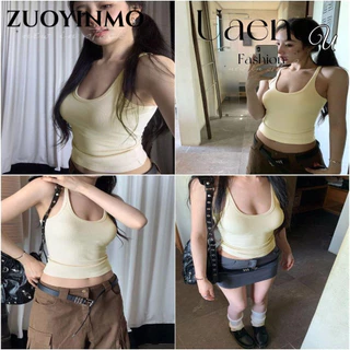 Áo ngực crop top ZUOYINKOUaenau, áo crop top nylon gợi cảm liền mạch, đồ lót MEW mùa hè tank top một mảnh áo ngực thể thao Y2k girl